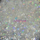 Snow Galaxy Holographic Chunky Glitter - White Glitter
